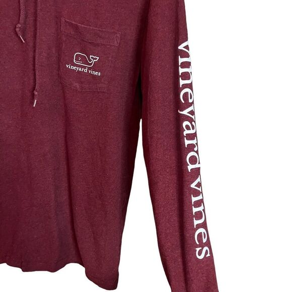 Vineyard vines maroon long sleeve hooded shirt - Picture 8 of 9